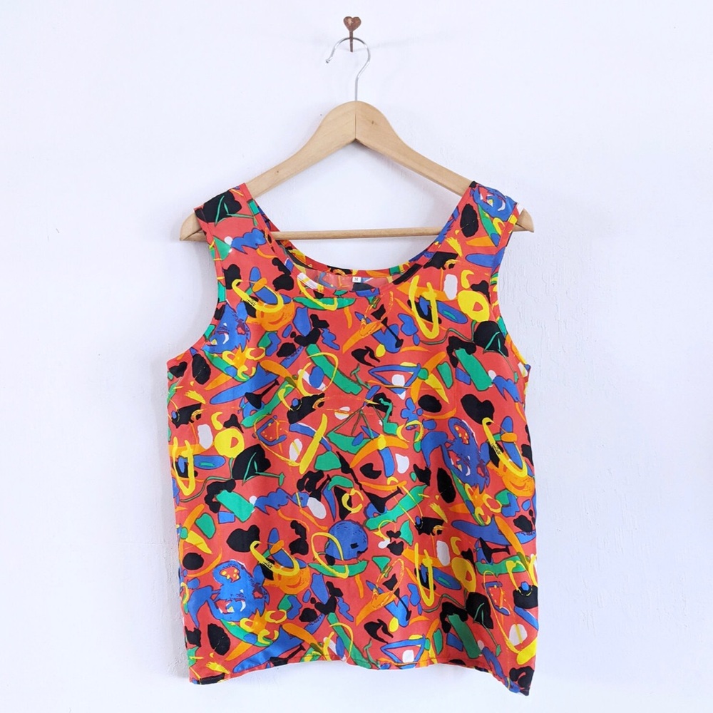 Artsy Silk Tank - Picture 2 of 6